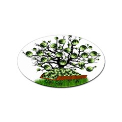 Watermelon Tree Abstraction On Watermelon Abundance Sticker (oval) by pakminggu