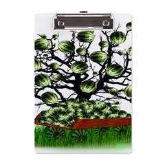 Watermelon Tree Abstraction On Watermelon Abundance A5 Acrylic Clipboard by pakminggu