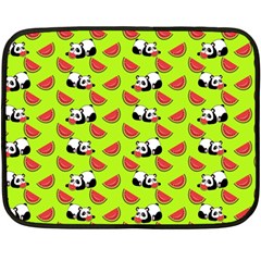 Watermelon Panda Background Wallpaper Fleece Blanket (mini) by pakminggu