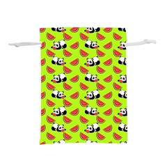 Watermelon Panda Background Wallpaper Lightweight Drawstring Pouch (m) by pakminggu