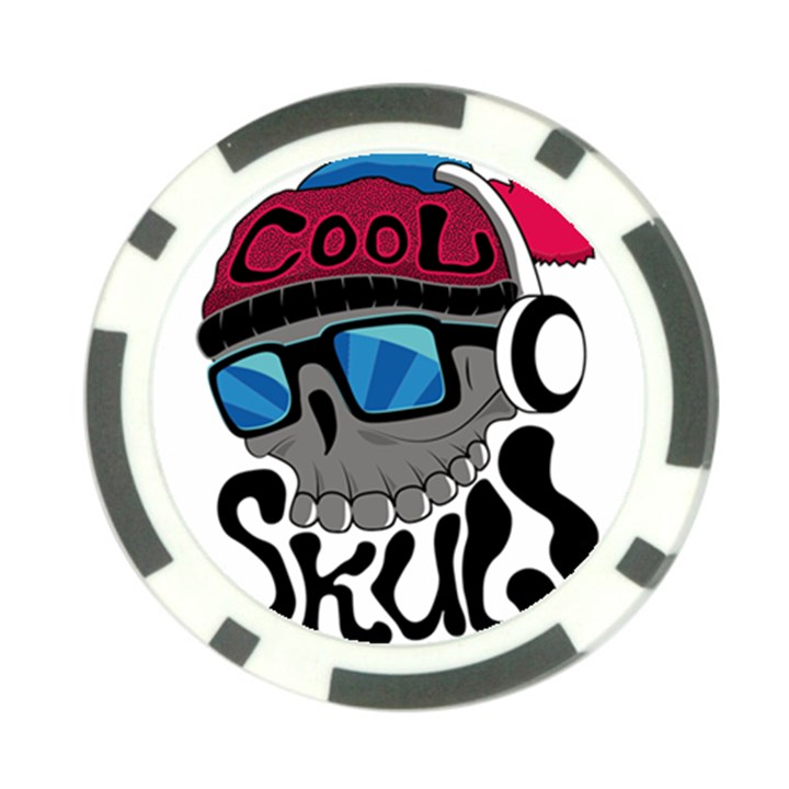 Cool Skull Poker Chip Card Guard