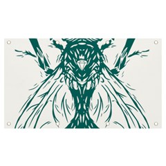 Green Insect Bee Illustration Banner And Sign 7  X 4  by pakminggu