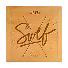 Wave Surfing Surfboard Surfing Wood Photo Frame Cube by pakminggu