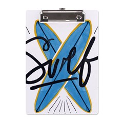 Wave Surfing Surfboard Surfing A5 Acrylic Clipboard by pakminggu