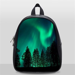 Aurora Northern Lights Phenomenon Atmosphere Sky School Bag (small) by pakminggu