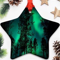 Aurora Northern Lights Celestial Magical Astronomy Star Ornament (two Sides) by pakminggu