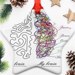 Neurodivergent Creative Smart Brain Star Ornament (two Sides) by pakminggu