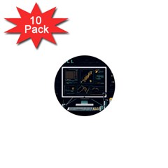 Remote Work Work From Home Online Work 1  Mini Buttons (10 Pack)  by pakminggu