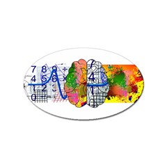 Brain Cerebrum Biology Abstract Sticker Oval (100 Pack) by pakminggu