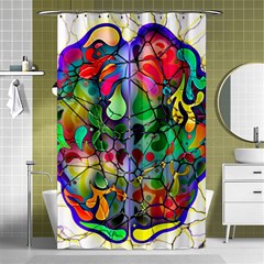 Brain Head Mind Man Silhouette Shower Curtain 48  X 72  (small)  by pakminggu