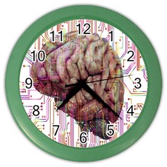 Brain Think Neurons Circuit Color Wall Clock by pakminggu