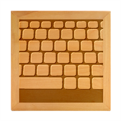 Keyboard Keys Computer Input Pc Wood Photo Frame Cube by danenraven