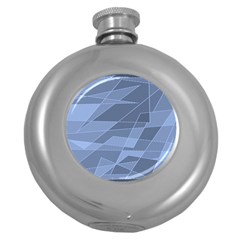 Lines Shapes Pattern Web Creative Round Hip Flask (5 Oz) by danenraven