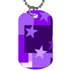 Purple Stars Pattern Shape Dog Tag (two Sides) by danenraven