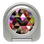 Abstract Geometric Triangles Shapes Travel Alarm Clock Front