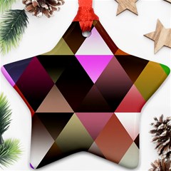 Abstract Geometric Triangles Shapes Star Ornament (two Sides) by danenraven