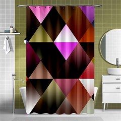 Abstract Geometric Triangles Shapes Shower Curtain 48  X 72  (small)  by danenraven