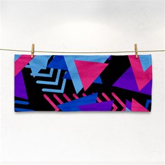 Memphis Pattern Geometric Abstract Hand Towel by danenraven