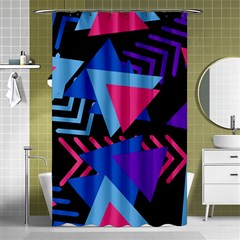 Memphis Pattern Geometric Abstract Shower Curtain 48  X 72  (small)  by danenraven