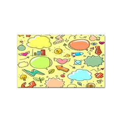 Cute Sketch Child Graphic Funny Sticker (rectangular) by danenraven