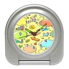 Cute Sketch Child Graphic Funny Travel Alarm Clock by danenraven