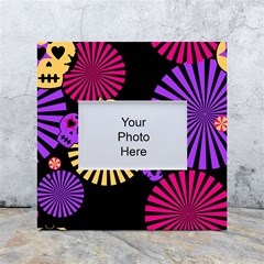 Seamless Halloween Day Of The Dead White Box Photo Frame 4  X 6  by danenraven