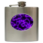 Purple Pattern Background Structure Hip Flask (6 oz) Front