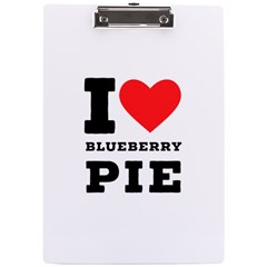 I Love Blueberry A4 Acrylic Clipboard by ilovewhateva