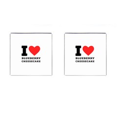 I Love Blueberry Cheesecake  Cufflinks (square) by ilovewhateva