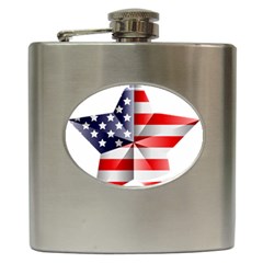 United States Of America Flag Of The United States Independence Day Hip Flask (6 Oz) by danenraven