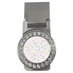 Spaceship Pattern Star Money Clips (cz)  by danenraven