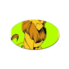 Lion Cartoon Parody Sticker (oval) by danenraven