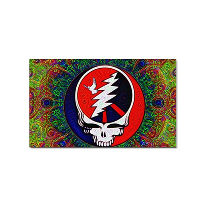 Grateful Dead Pattern Sticker Rectangular (10 pack)