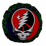 Grateful Dead Pattern Large 18  Premium Round Cushions Front