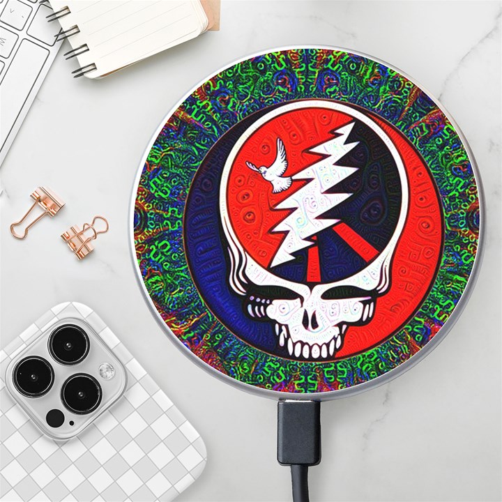 Grateful Dead Pattern Wireless Fast Charger(White)