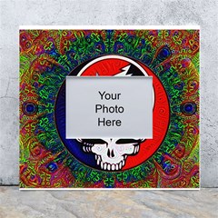 Grateful Dead Pattern White Wall Photo Frame 5  X 7  by Mog4mog4