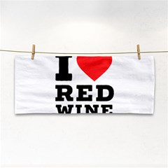 I Love Red Wine Hand Towel by ilovewhateva