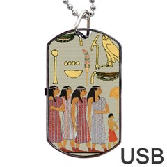 Egyptian Paper Women Child Owl Dog Tag Usb Flash (two Sides) by Mog4mog4