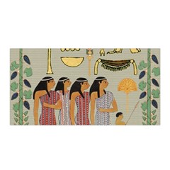 Egyptian Paper Women Child Owl Satin Wrap 35  X 70  by Mog4mog4