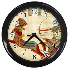 Egyptian Tutunkhamun Pharaoh Design Wall Clock (black) by Mog4mog4