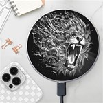 Lion Furious Abstract Desing Furious Wireless Fast Charger(White) Front