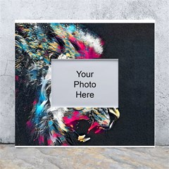 Angry Male Lion Roar White Wall Photo Frame 5  X 7  by Mog4mog4