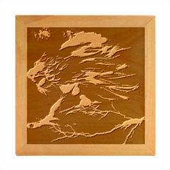 Fire Lion Flames Light Mystical Dangerous Wild Wood Photo Frame Cube by Mog4mog4