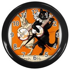 Vintage Poster Ad Retro Design Wall Clock (black) by Mog4mog4