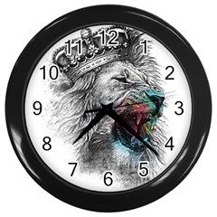 Lion King Head Wall Clock (black) by Mog4mog4