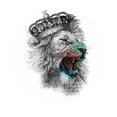 Lion King Head Mini Round Pill Box by Mog4mog4