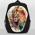 Lion Africa African Art Backpack Bag Front