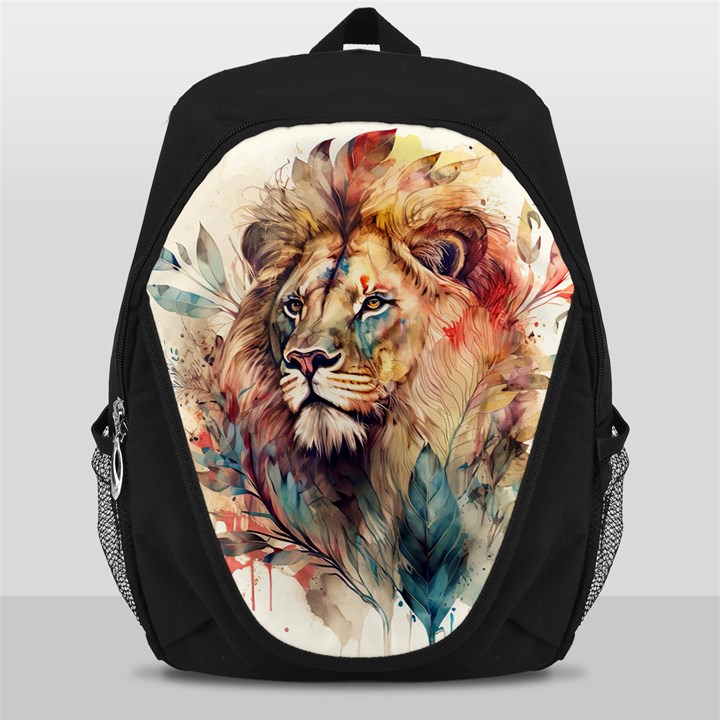 Lion Africa African Art Backpack Bag