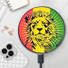 Lion Head Africa Rasta Wireless Fast Charger(white) by Mog4mog4