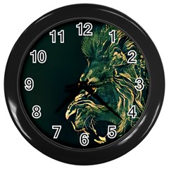 Angry Male Lion Wall Clock (black) by Mog4mog4